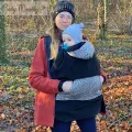 Winter Cover Babywearing - Black/Savannah