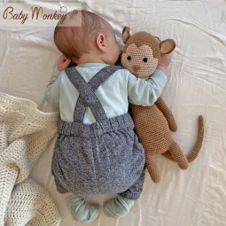 Peluche Puppe und Puppe für Kind und Baby affe