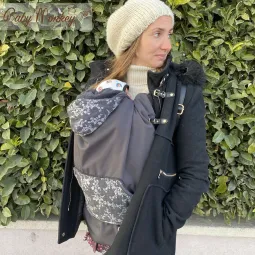 Cover Babywearing invernale - Grigio/Flora