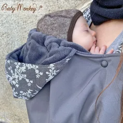 Winter Cover Babywearing - Grey/Flora