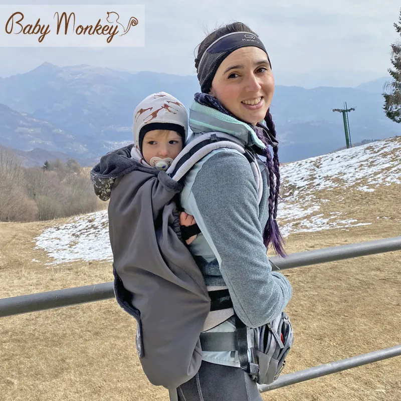 Winter Cover Babywearing - Grey/Flora