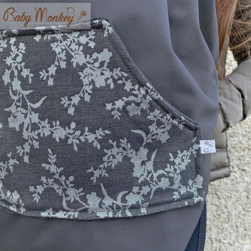 Winter Cover Babywearing - Grey/Flora