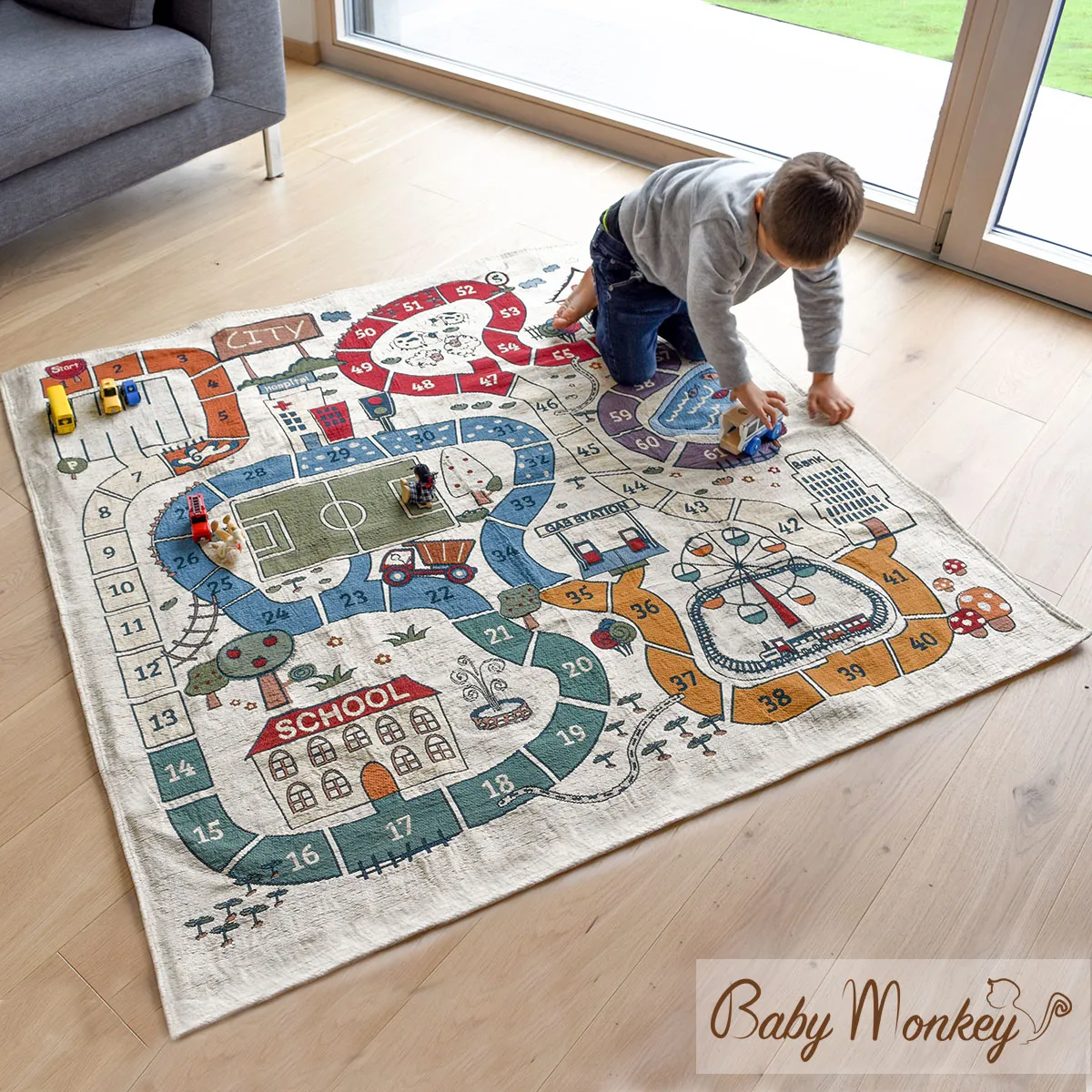Alfombra de juego para niños alfombra bebé alfombra niña con corazón estrel