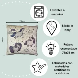 Fundas de Cojin infantiles con unicornios