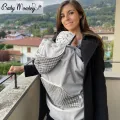 Cover Babywearing invernale - Grigio chiaro/Pied de Poule