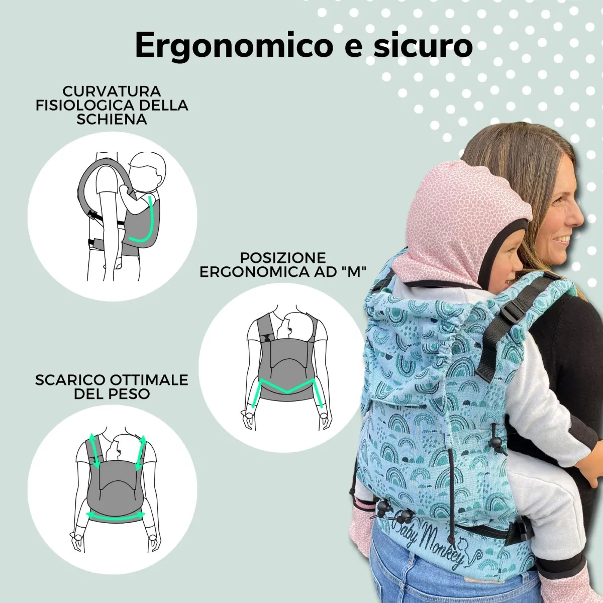 Rainbow | Regolo Ergonomic Baby Carrier