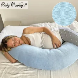 Pregnancy & Nursing Pillow - Light Blue Cleopatra