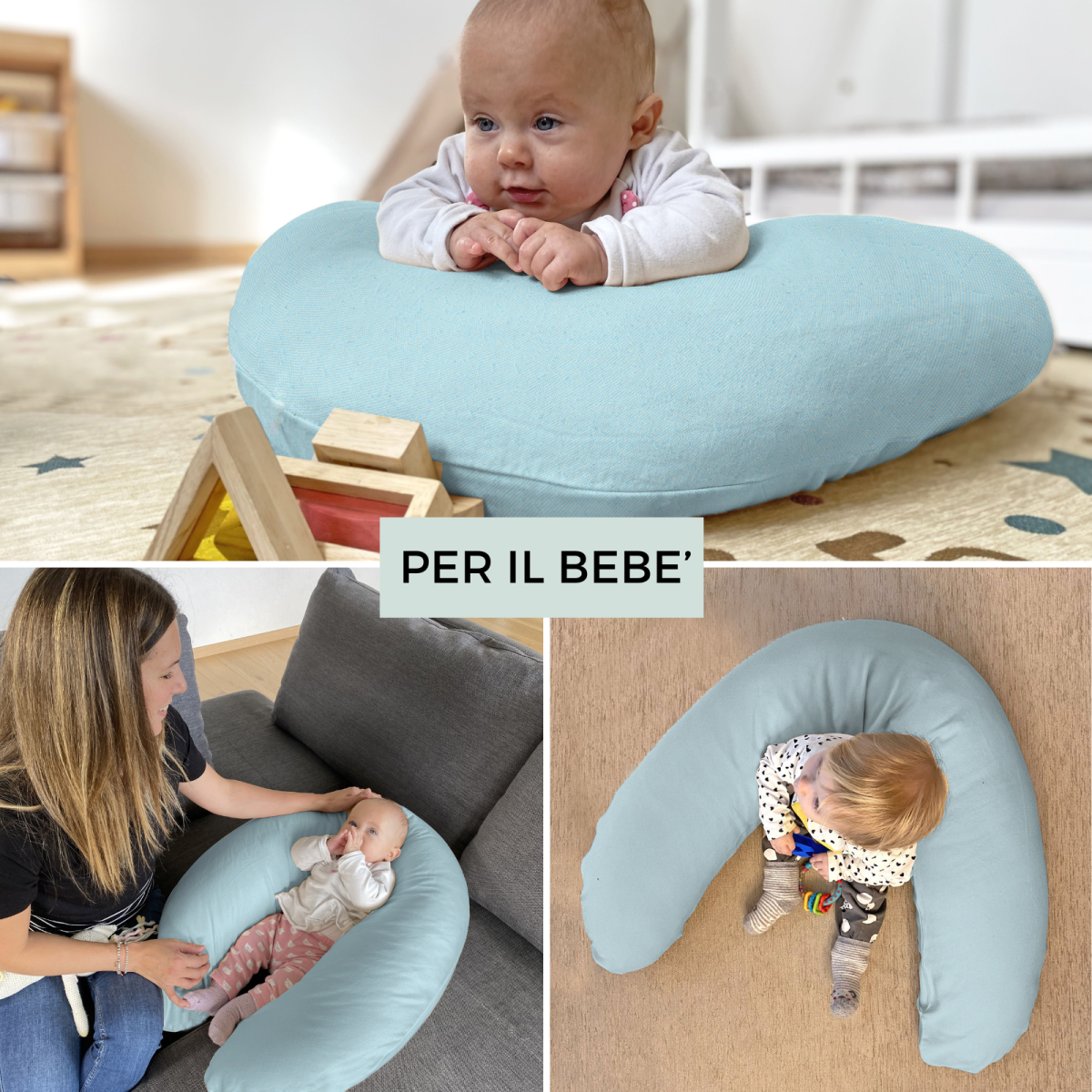 Pregnancy & Nursing Pillow - Light Blue