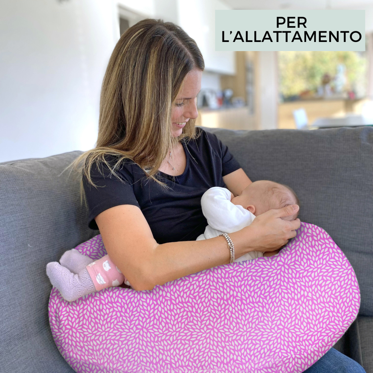 Pregnancy & Nursing Pillow - Willow Fucsia