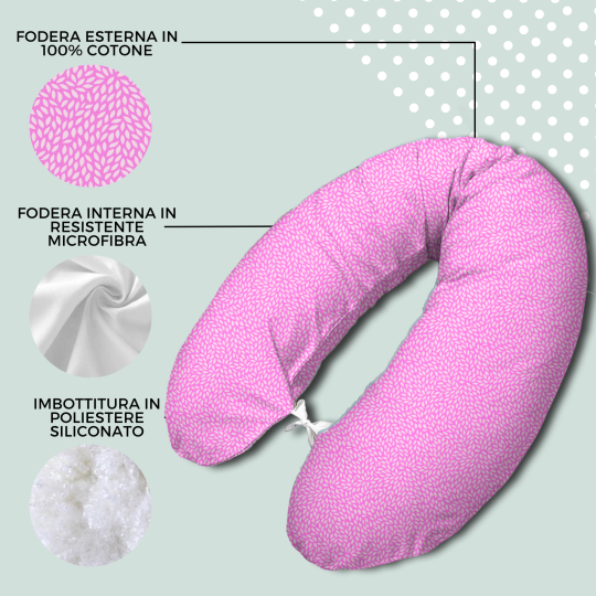 Pregnancy & Nursing Pillow - Willow Fucsia