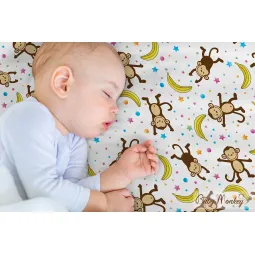 LittleMonkey - Draps imprimés en satin de coton