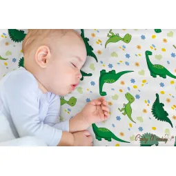 Dino - Cotton Satin Printed Sheets